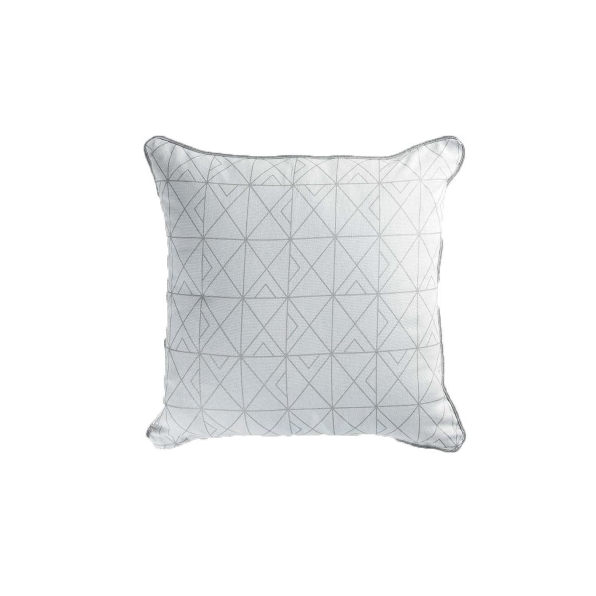 Douceur d'Intérieur Coussin déco  quadris  40x40cm blanc