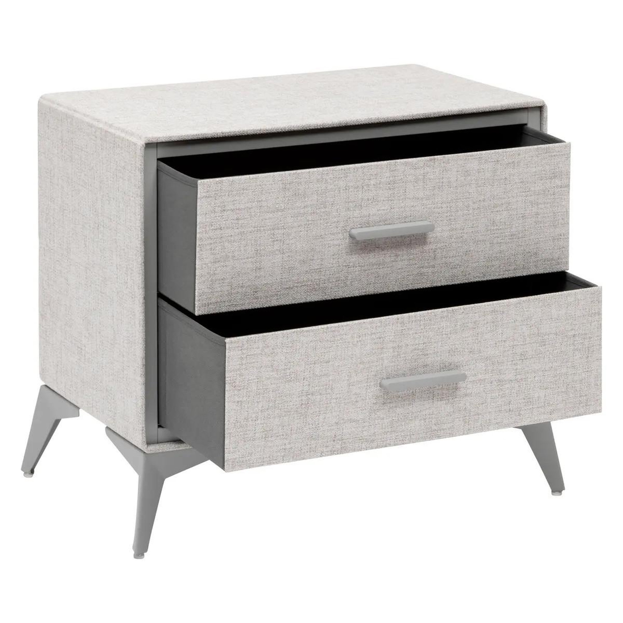 Voir la diapositive 2 : FIVE Commode 2 tiroirs paniers  granite  64cm gris