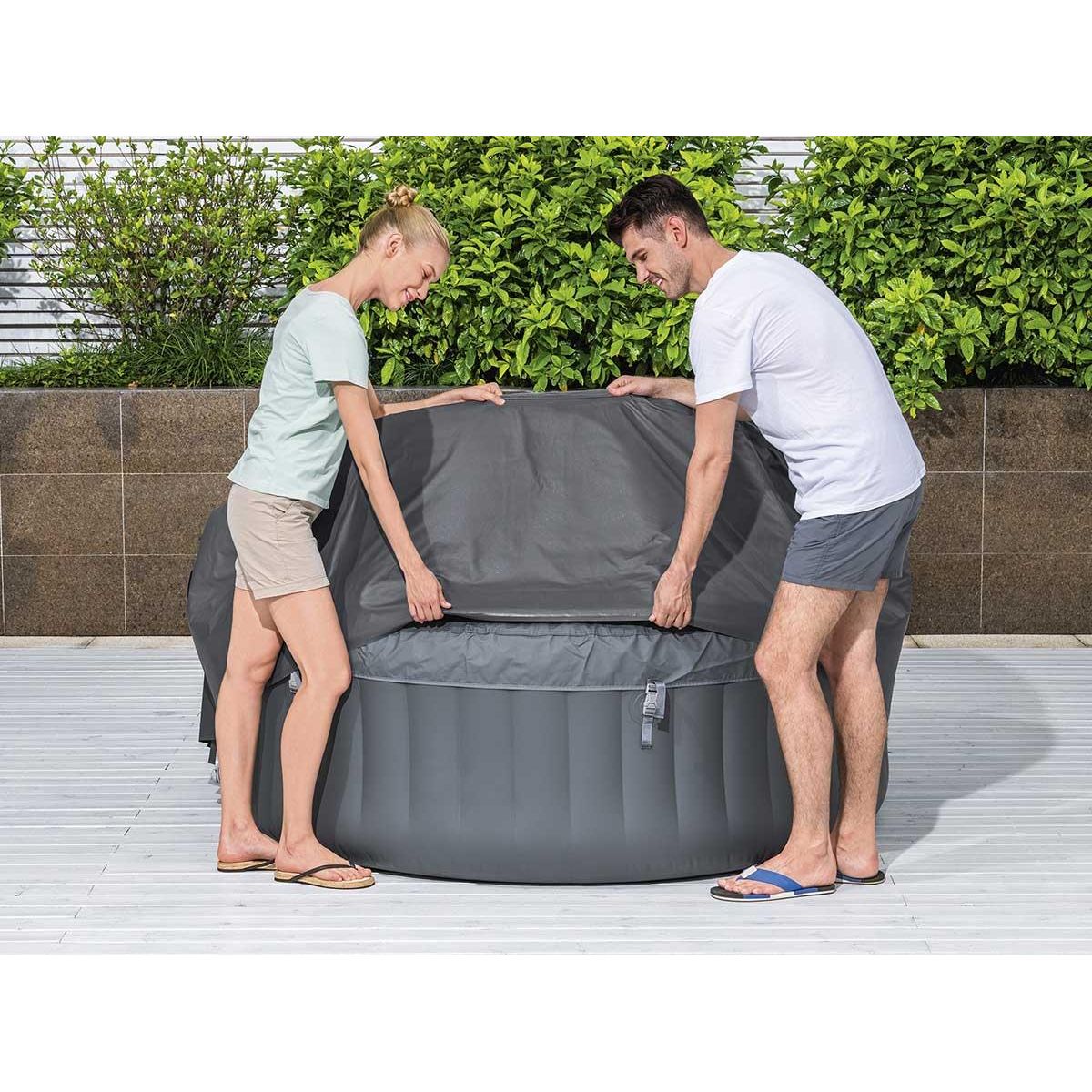 BESTWAY Couverture thermique pour spa gonflable Lay-Z-Spa rond Ø 1,80 m - Bestway