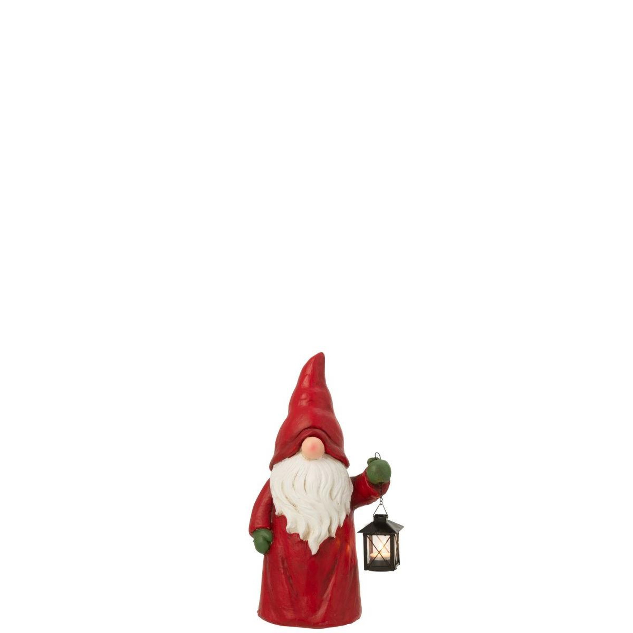 Voir la diapositive 2 : J-LINE Statuette lutin de noël  lanterne  47cm multicolore