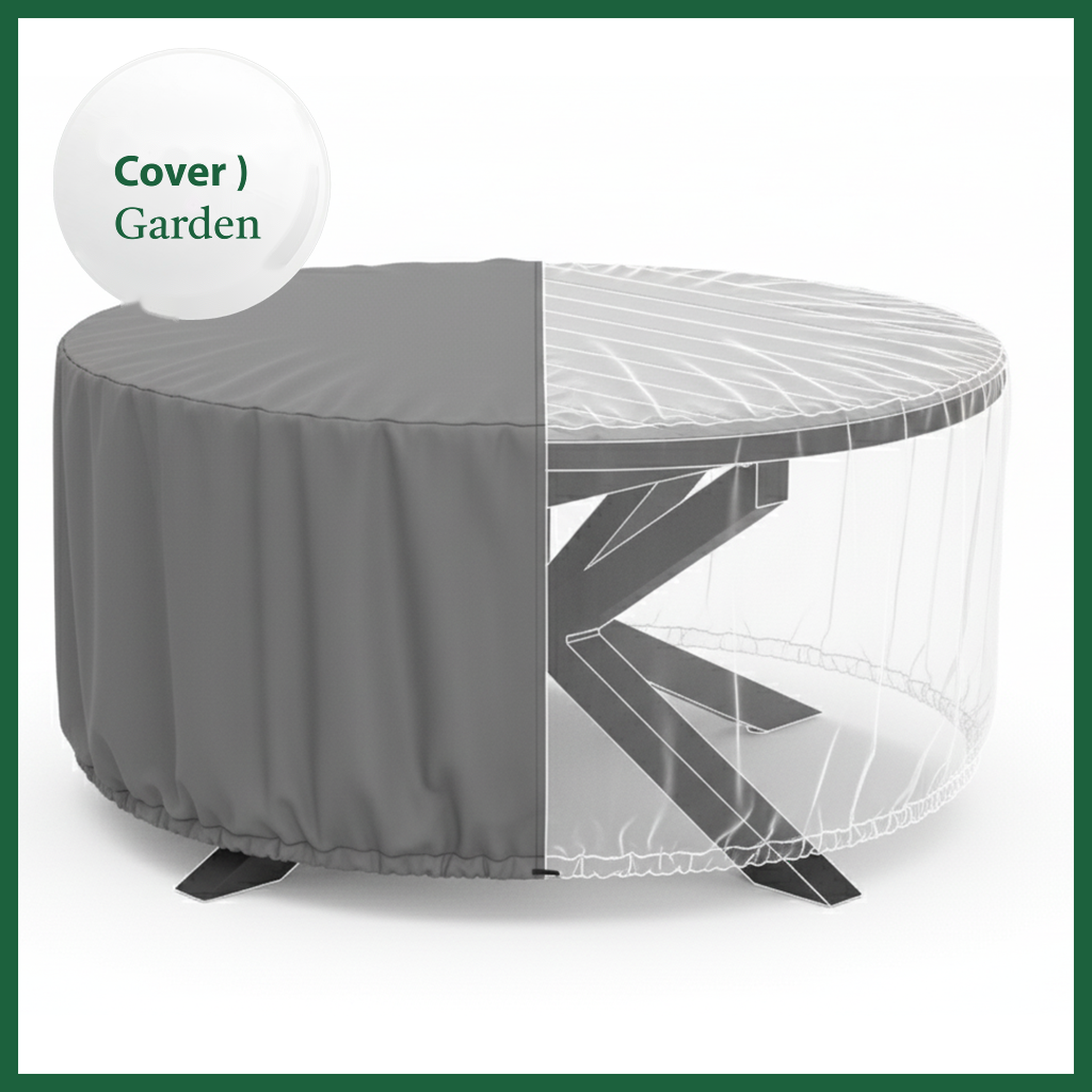 Voir la diapositive 4 : Jardiline Housse TABLE RONDE 6 pers.- Ø 120 x 50 cm - Cover Garden