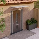 VIDAXL Auvent de porte Gris et transparent 152,5x90 cm Polycarbonate
