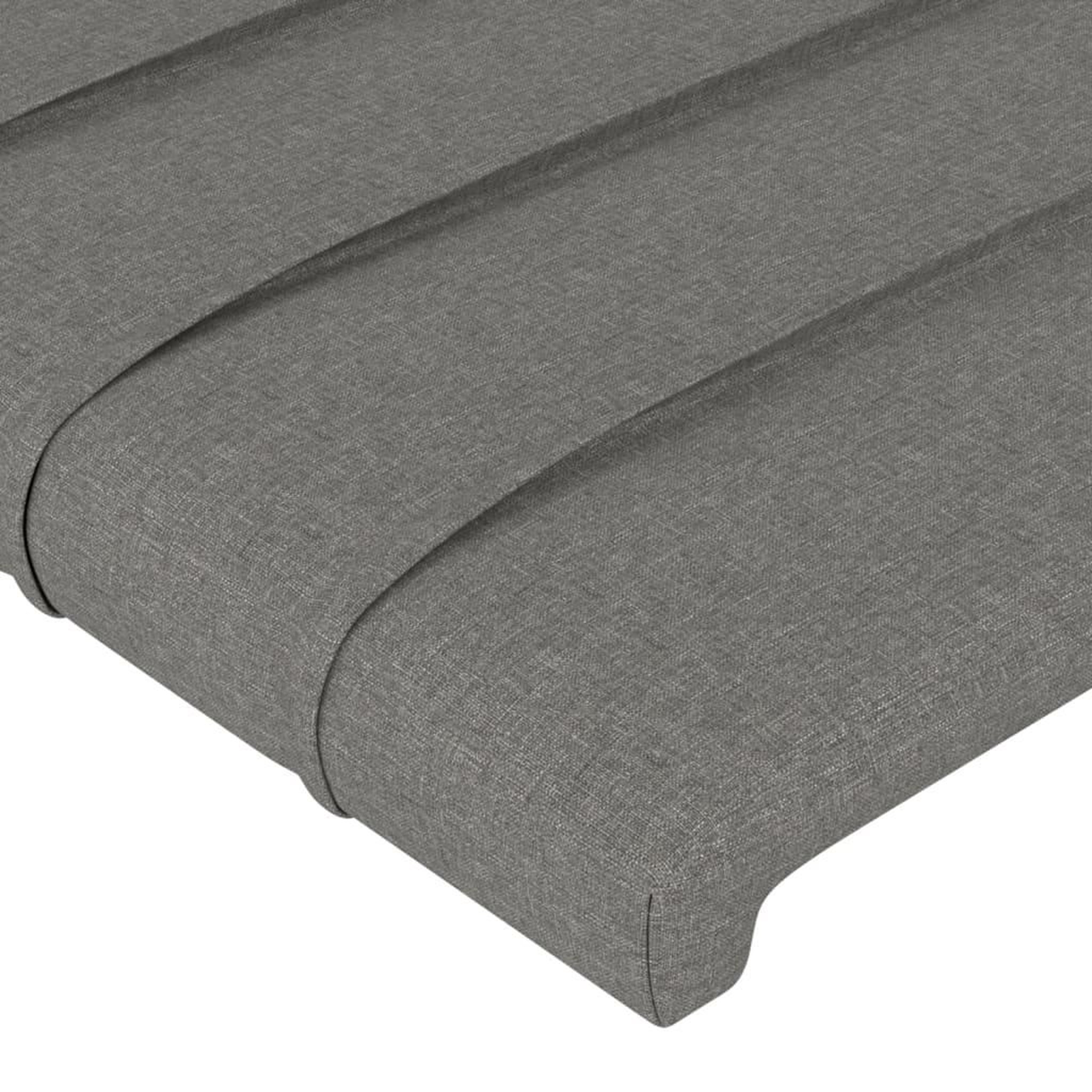 Voir la diapositive 5 : VIDAXL Tete de lit avec oreilles Gris fonce 163x23x78/88 cm Tissu