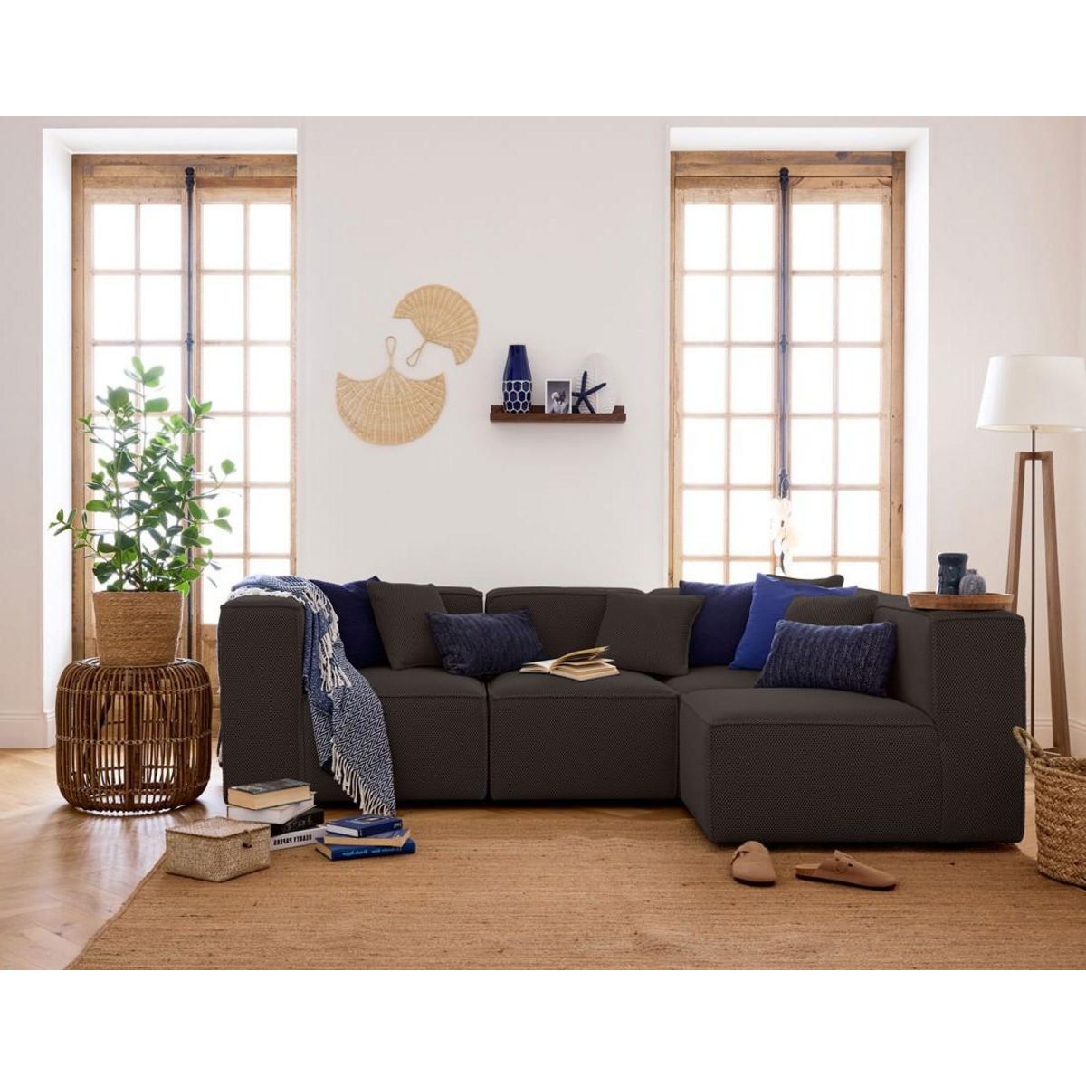 LISA DESIGN Arty - module d'assise sans accoudoirs - en tissu mailles 3d