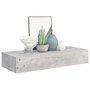 Voir la diapositive 3 : VIDAXL Etageres a tiroir murales 2 pcs Gris beton 60x23,5x10 cm MDF