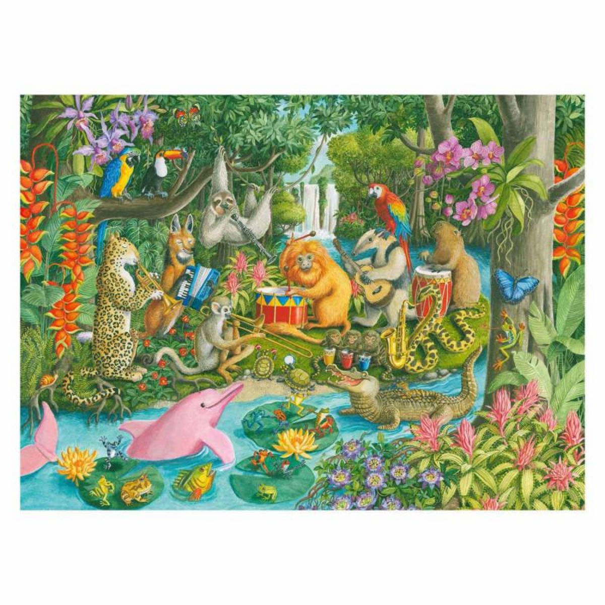 RAVENSBURGER Ravensburger Puzzle The Jungle Orchestra, 100st. XXL 133673