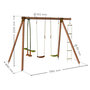 Voir la diapositive 3 : Soulet Portique balançoire -  Bois - H2,20m - GABIN