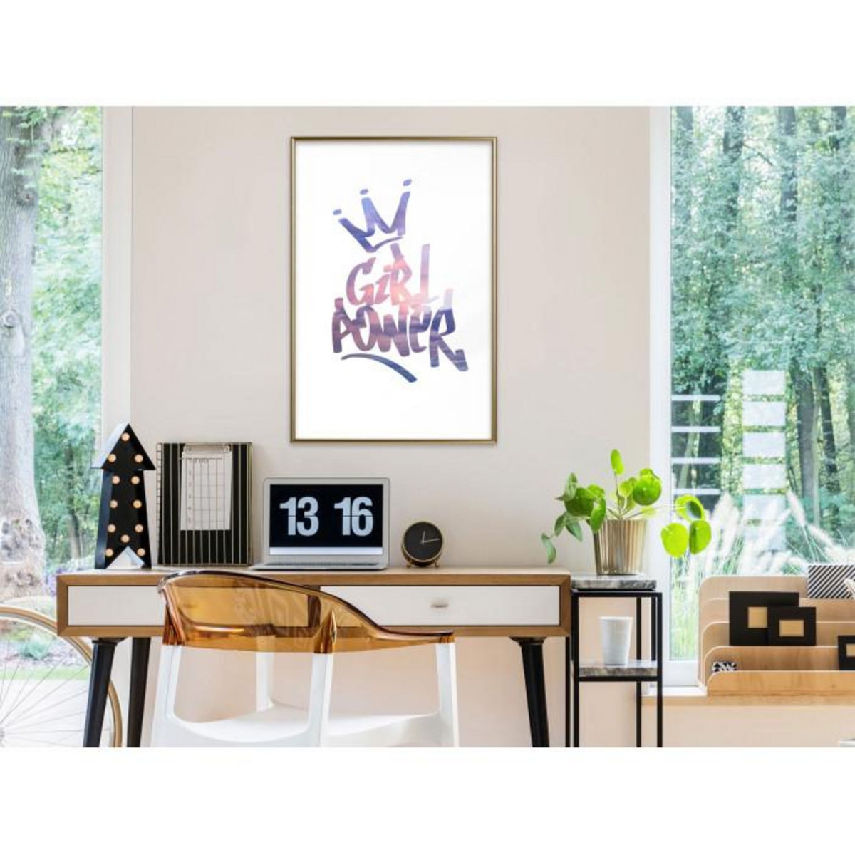 Paris Prix Affiche Murale Encadrée  Girl Power