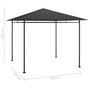 Voir la diapositive 5 : VIDAXL Belvedere 3x3x2,7 m Anthracite 180 g/m^2
