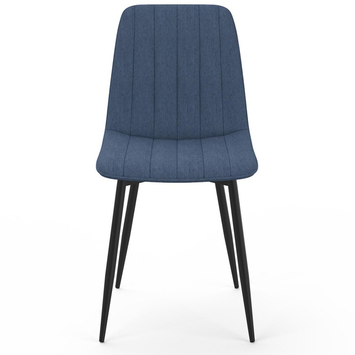 ID MARKET Lot de 6 chaises MIRA en tissu bleu pour salle à manger