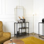 Voir la diapositive 4 : Paris Prix Étagère en Verre Fumé  Edison  80cm Noir