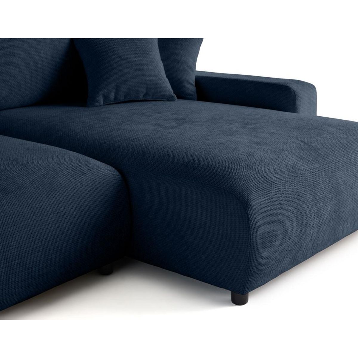 LISA DESIGN Pivoine - canapé d'angle réversible - 4 places - convertible avec coffre - en velours texturé