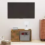 vidaxl meuble tv chene fume 60x24x32 cm bois d'ingenierie