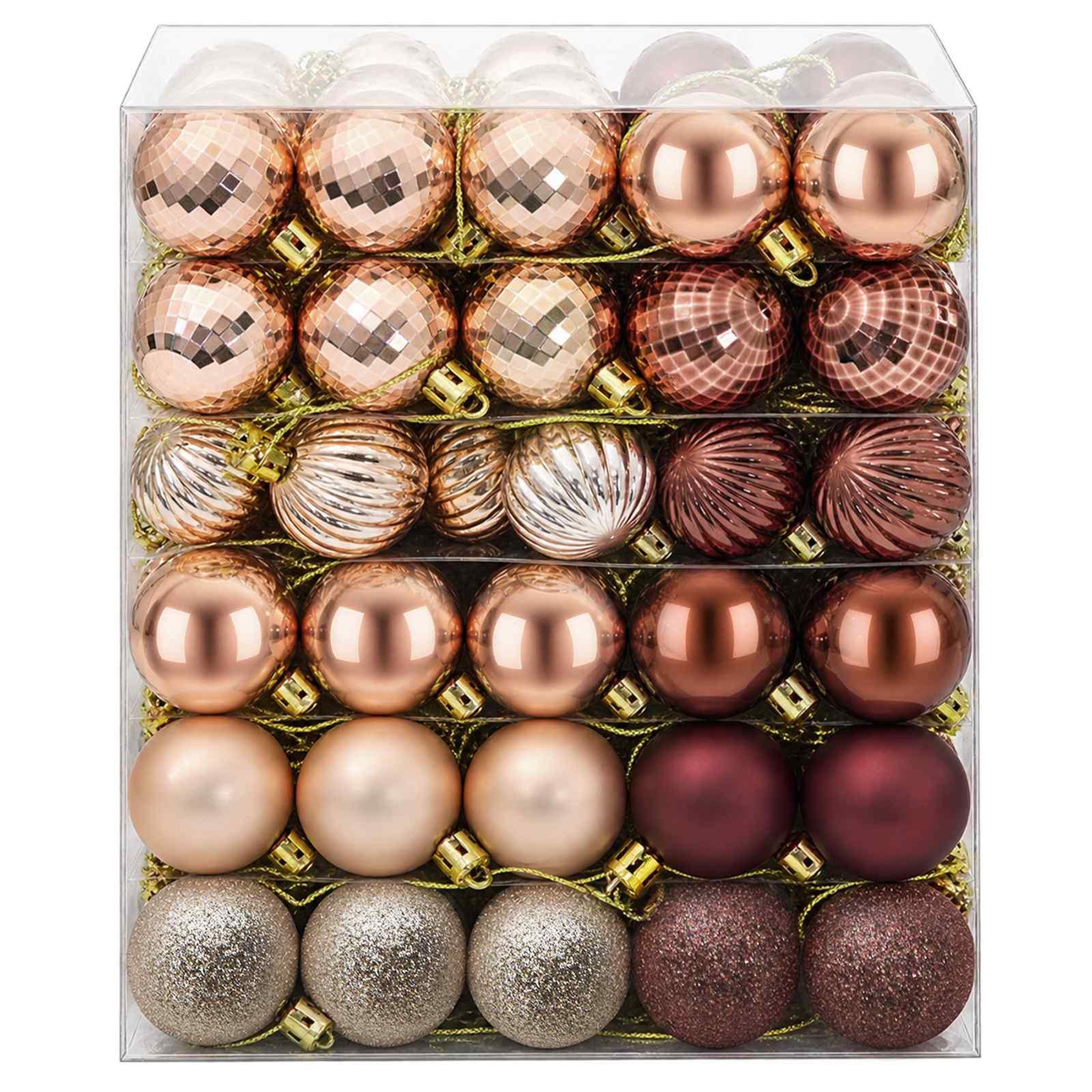 Voir la diapositive 4 : VIDAXL Ensemble de boules de Noël 150 pc Champagne et brun Diam. 3 cm