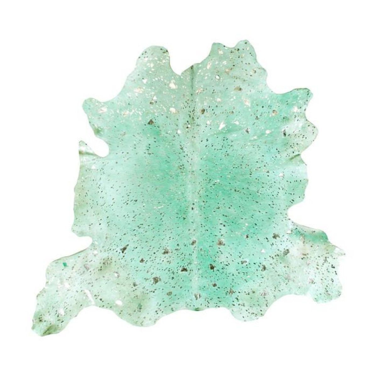 Paris Prix Tapis Peau de Vache  Fly  Bleu & Argent