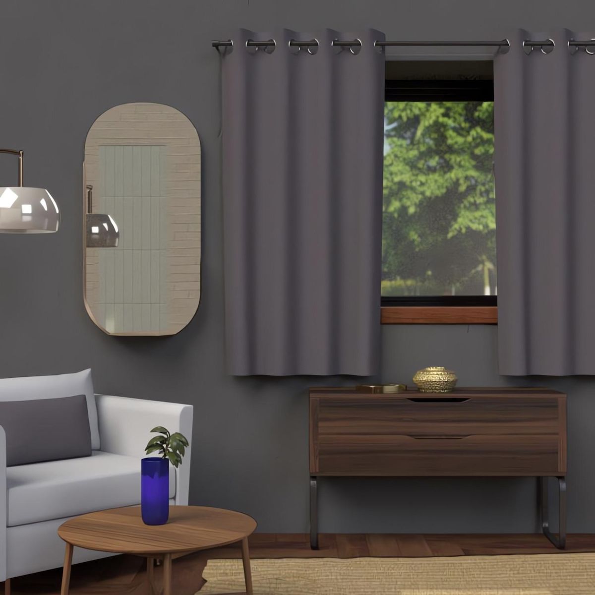 SOLEIL D'OCRE Rideau à oeillets OCCULTANT, par Soleil d'ocre