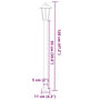 Voir la diapositive 6 : VIDAXL Lampadaire d'exterieur argente 120 cm acier inoxydable