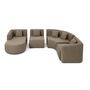 Voir la diapositive 2 : LISA DESIGN Ikare - canapé modulable d'angle gauche - 5 places - avec méridienne - en tissu