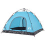 Voir la diapositive 4 : VIDAXL Tente de camping 3 personnes bleu liberation rapide