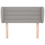 Voir la diapositive 3 : VIDAXL Tete de lit avec oreilles Gris clair 103x23x78/88 cm Tissu
