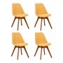 Voir la diapositive 1 :  Lot de 4 Chaises Vintage  Baya  79cm Ocre