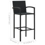 Voir la diapositive 6 : VIDAXL Ensemble de bar de jardin 5 pcs Resine tressee Noir