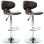 Voir la diapositive 2 : VIDAXL Tabourets de bar 2 pcs marron similicuir