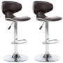 Voir la diapositive 2 : VIDAXL Tabourets de bar 2 pcs marron similicuir