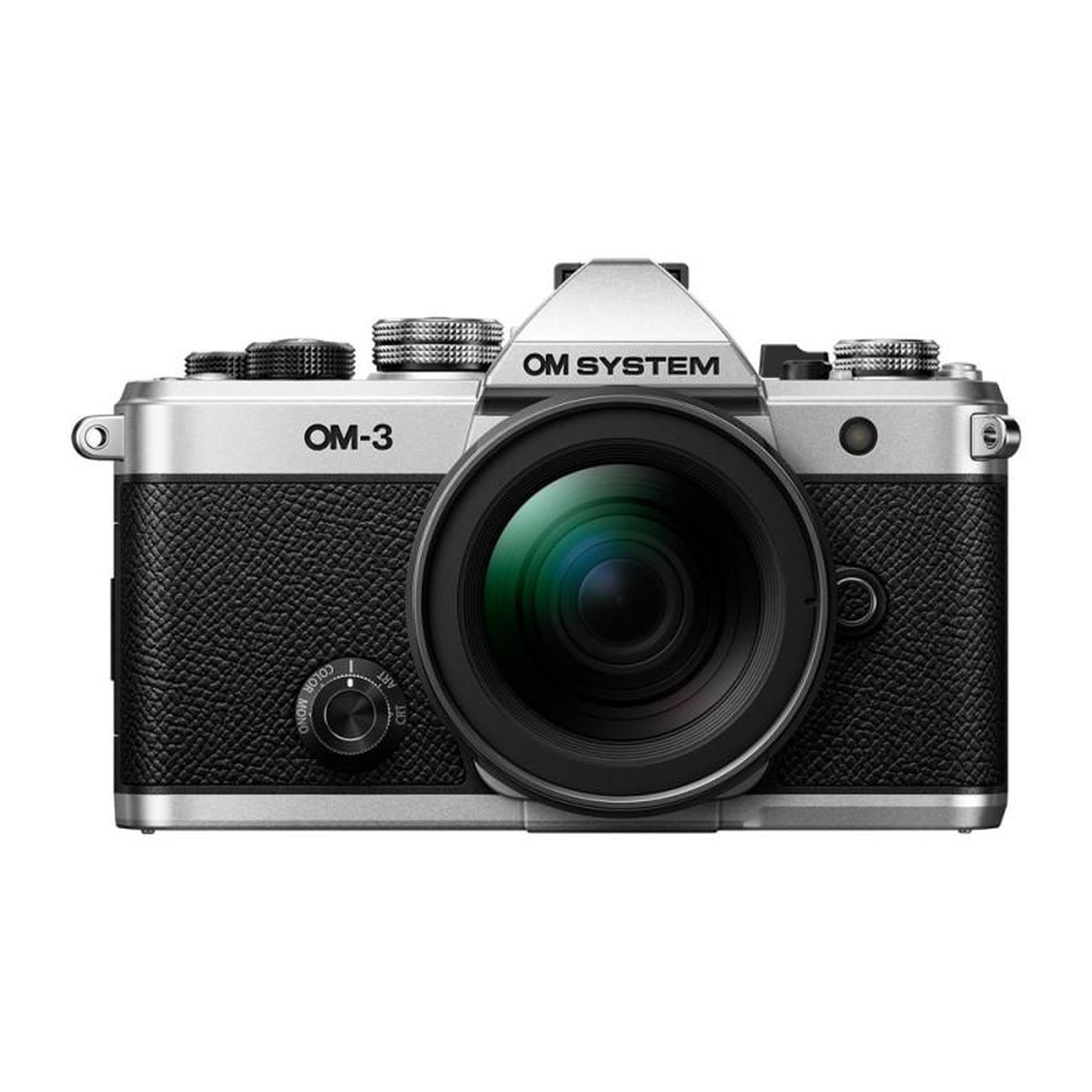 OM SYSTEM Appareil photo hybride Om System OM 3 Argent + Objectif M.Zuiko Digital 12 45 mm