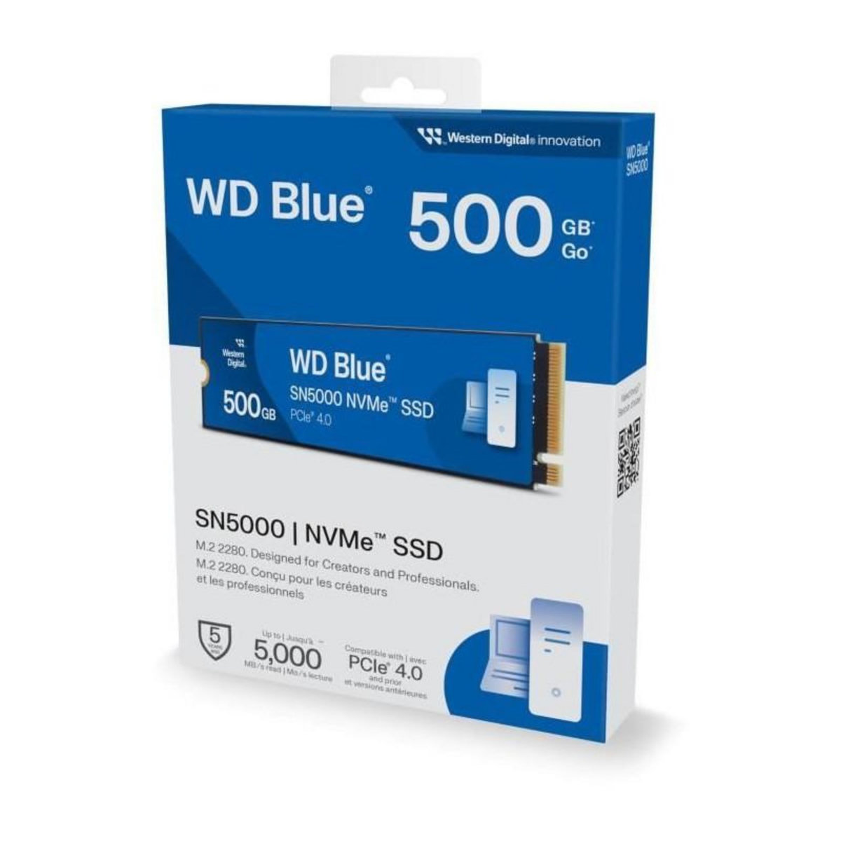 Western Digital WESTERN DIGITAL - SN5000 - Disque SSD Interne - 500 Go - WDS500G4B0E
