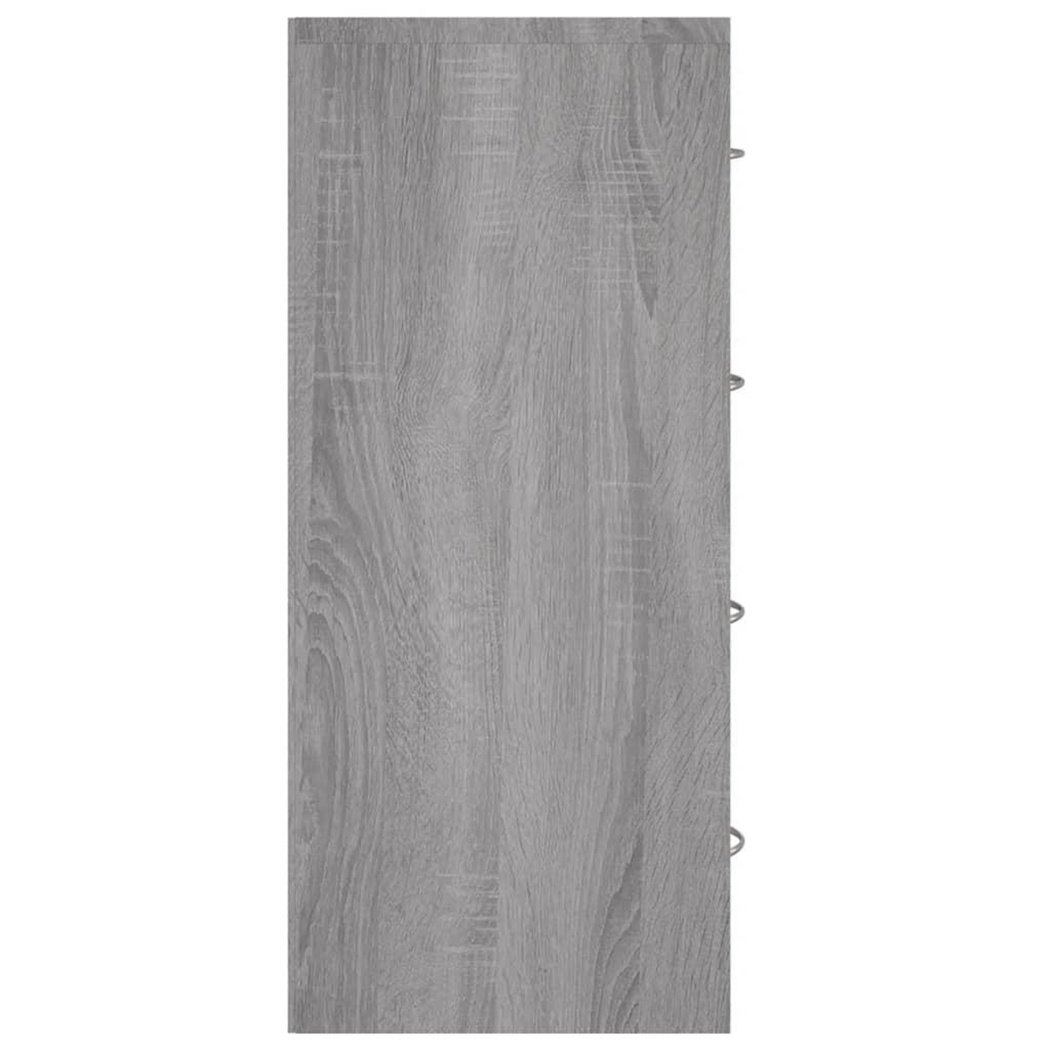 Voir la diapositive 5 : VIDAXL Buffet avec 4 tiroirs 60x30,5x71 cm Sonoma gris