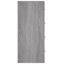 Voir la diapositive 5 : VIDAXL Buffet avec 4 tiroirs 60x30,5x71 cm Sonoma gris