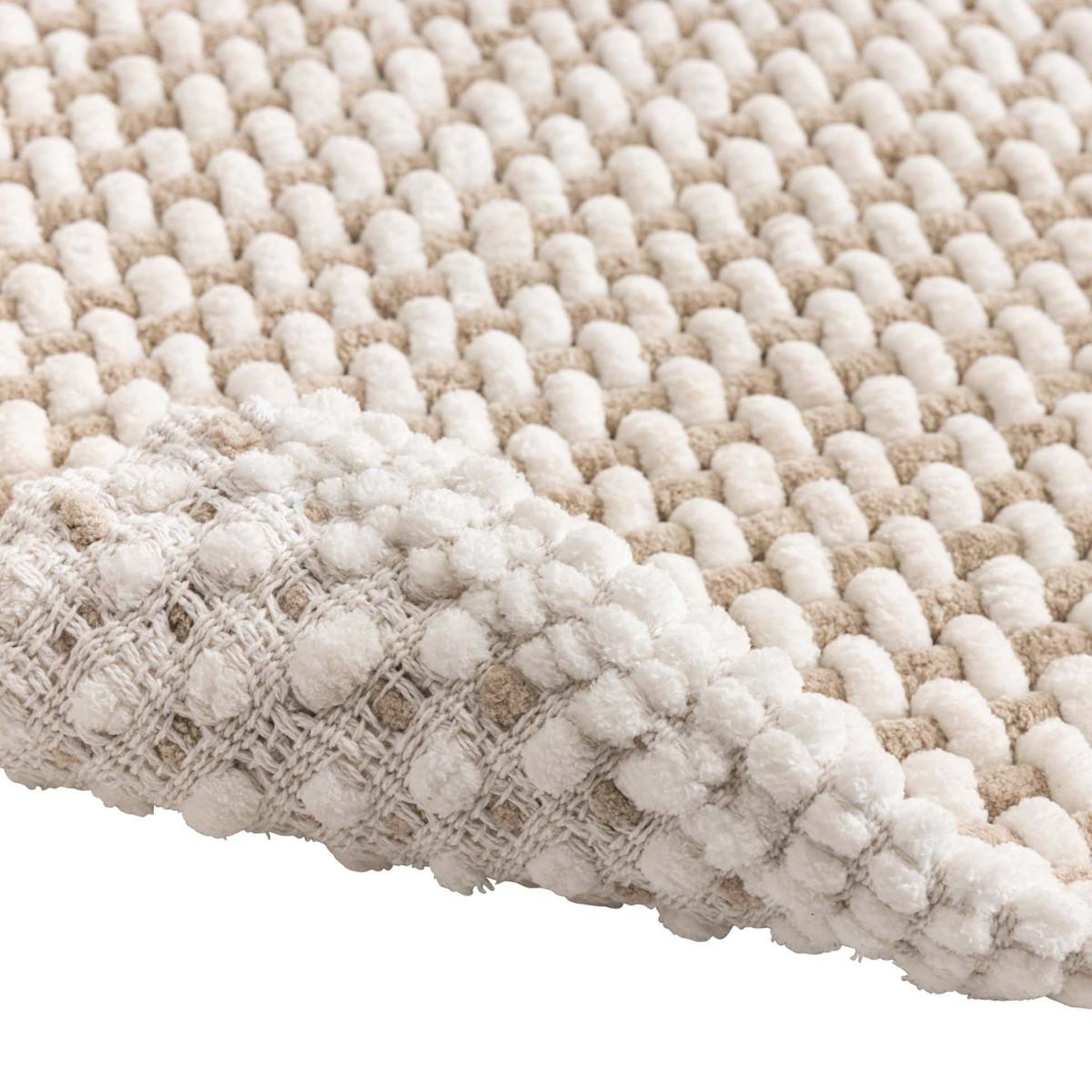 Voir la diapositive 4 : Douceur d'Intérieur Tapis de bain en chenille  rafael  50x80cm sable