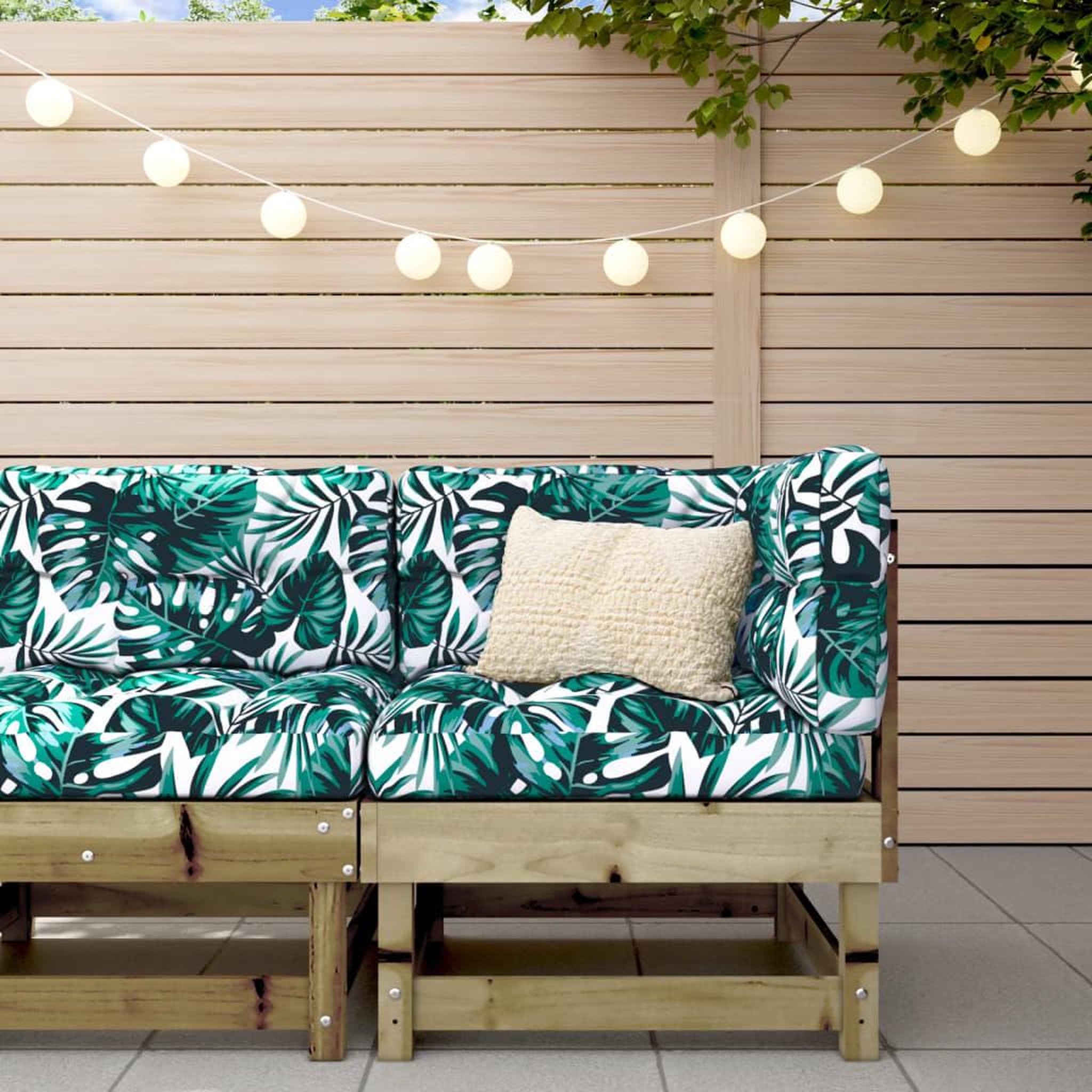 Voir la diapositive 1 : VIDAXL Canape d'angle de jardin bois de pin impregne