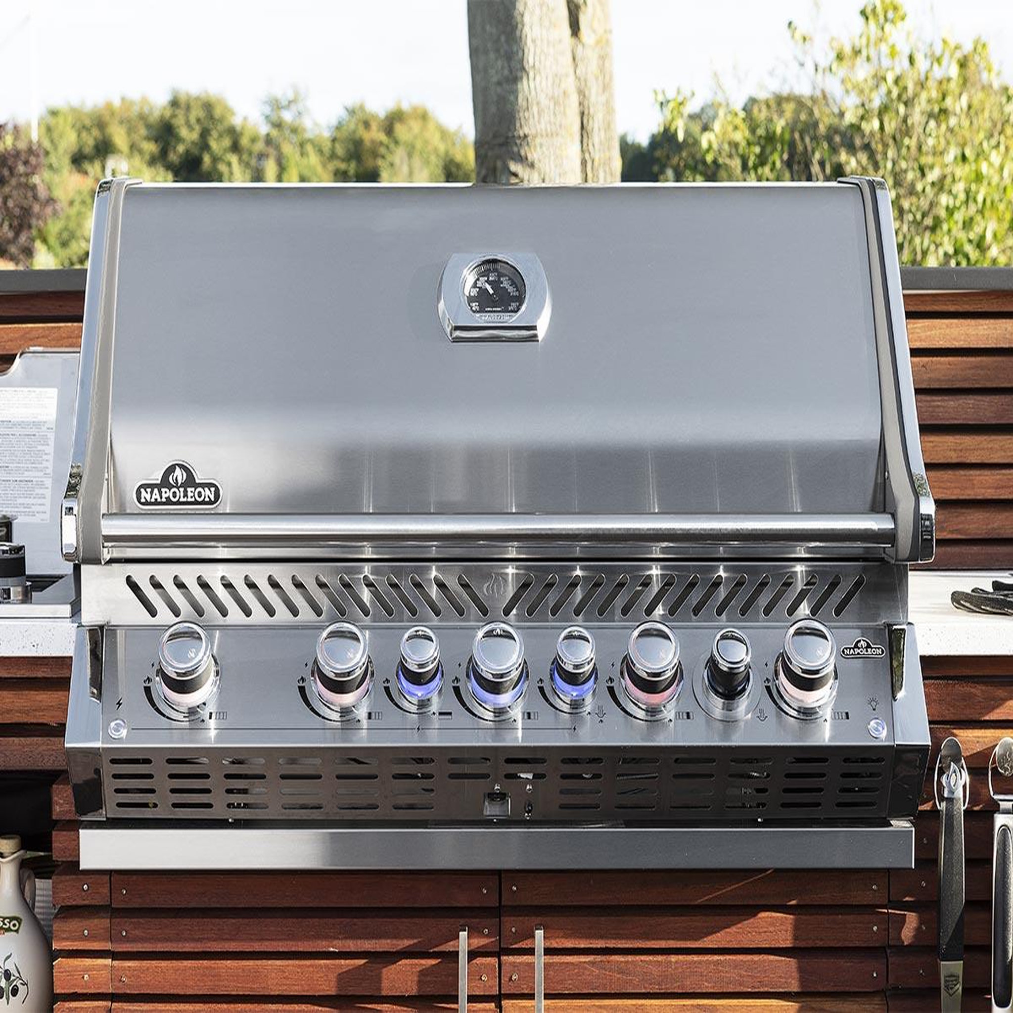 Voir la diapositive 2 : NAPOLEON Barbecue à gaz encastrable prestige pro 665 avec rôtissoire - napoleon