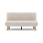 Voir la diapositive 1 : BEST MOBILIER Soan - banquette 2 places convertible clic-clac en velours texturé