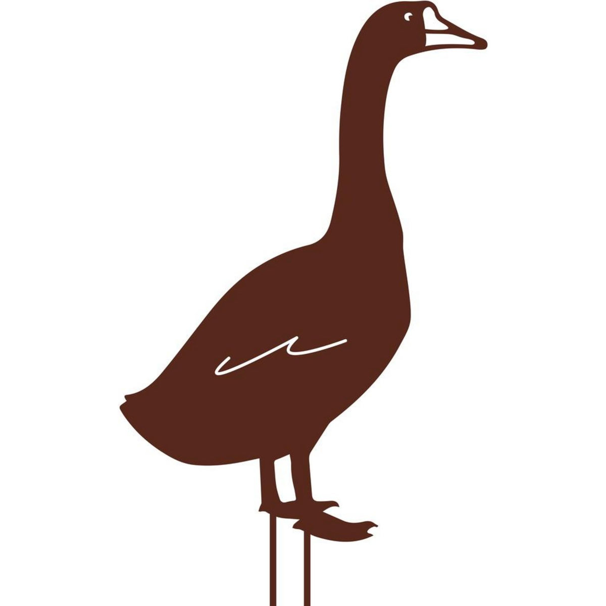 CENTRALE BRICO Figurine à piquer oie fer vieilli - 50x34 cm - Acier époxy