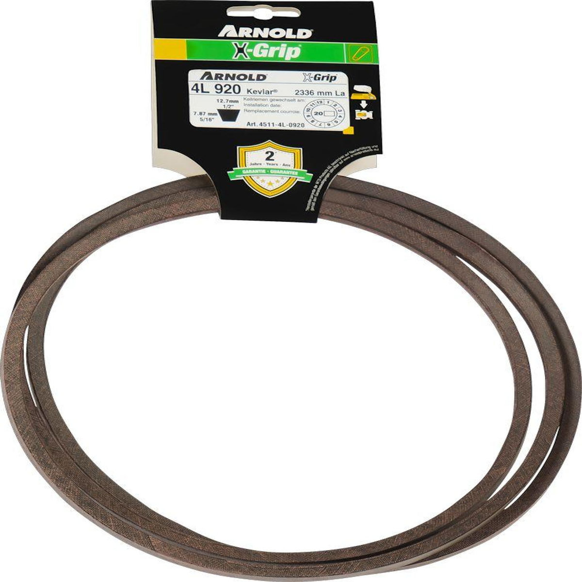 ARNOLD Courroie trapézoïdale X-Grip V de type 4L920