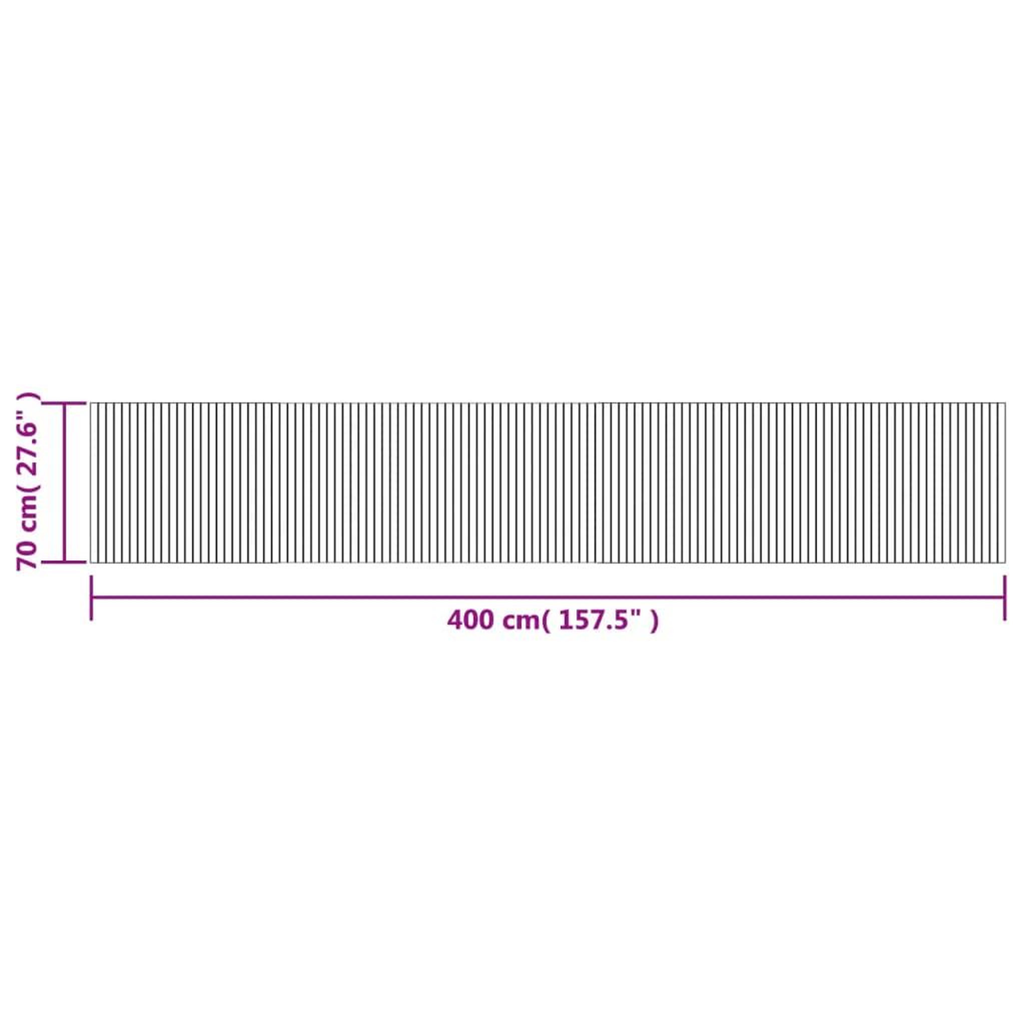 Voir la diapositive 6 : VIDAXL Tapis rectangulaire marron fonce 70x400 cm bambou
