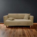 L3C Housse de canapé extensible en polyester gaufré coloris beige