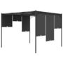 Voir la diapositive 5 : VIDAXL Belvedere de jardin avec rideau lateral 3x3x2,25 m Anthracite