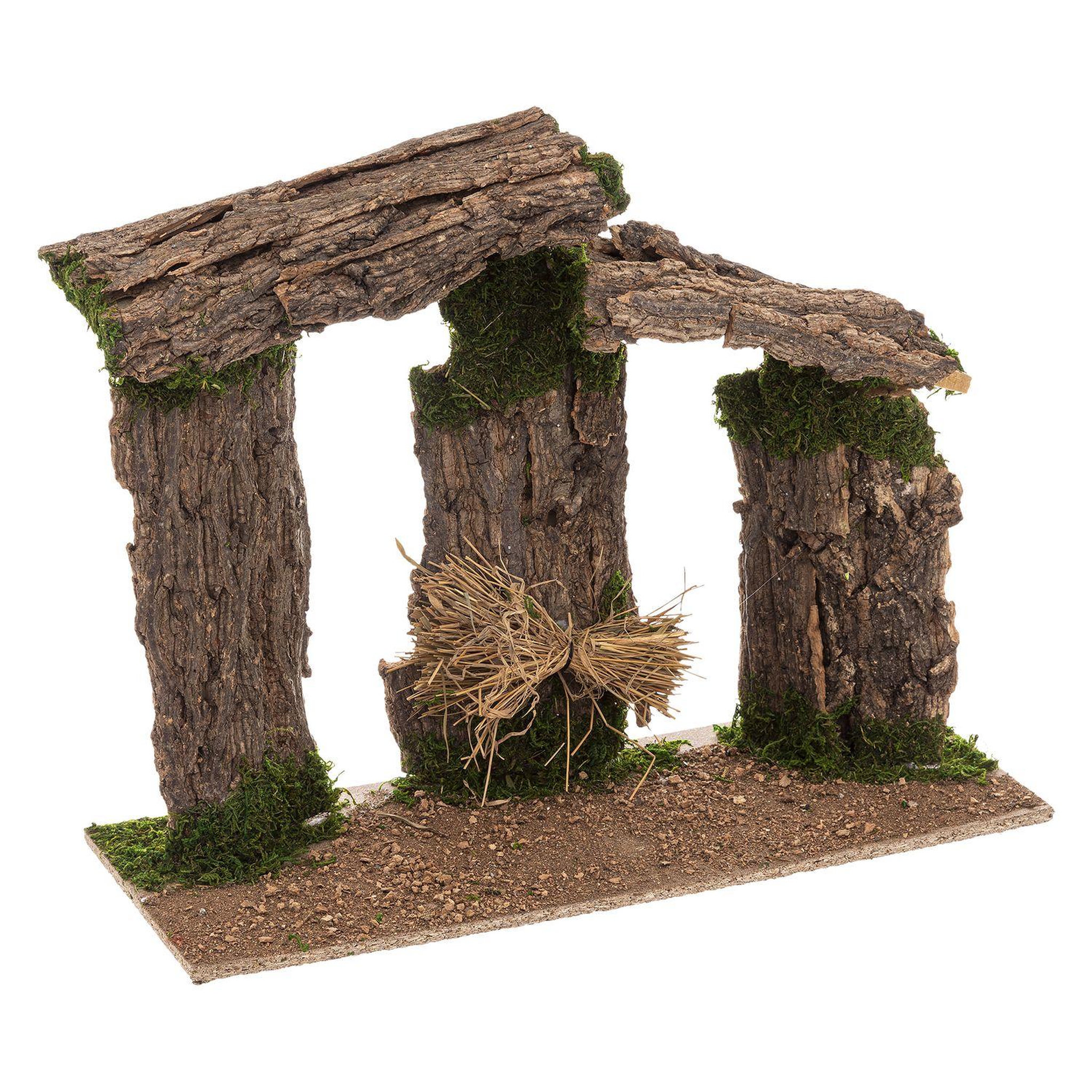 Voir la diapositive 1 : FEERIC LIGHT & CHRISTMAS Crèche de Noël en bois et MDF - Hauteur 45 cm - Marron