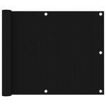 VIDAXL Ecran de balcon Noir 75x600 cm Tissu Oxford