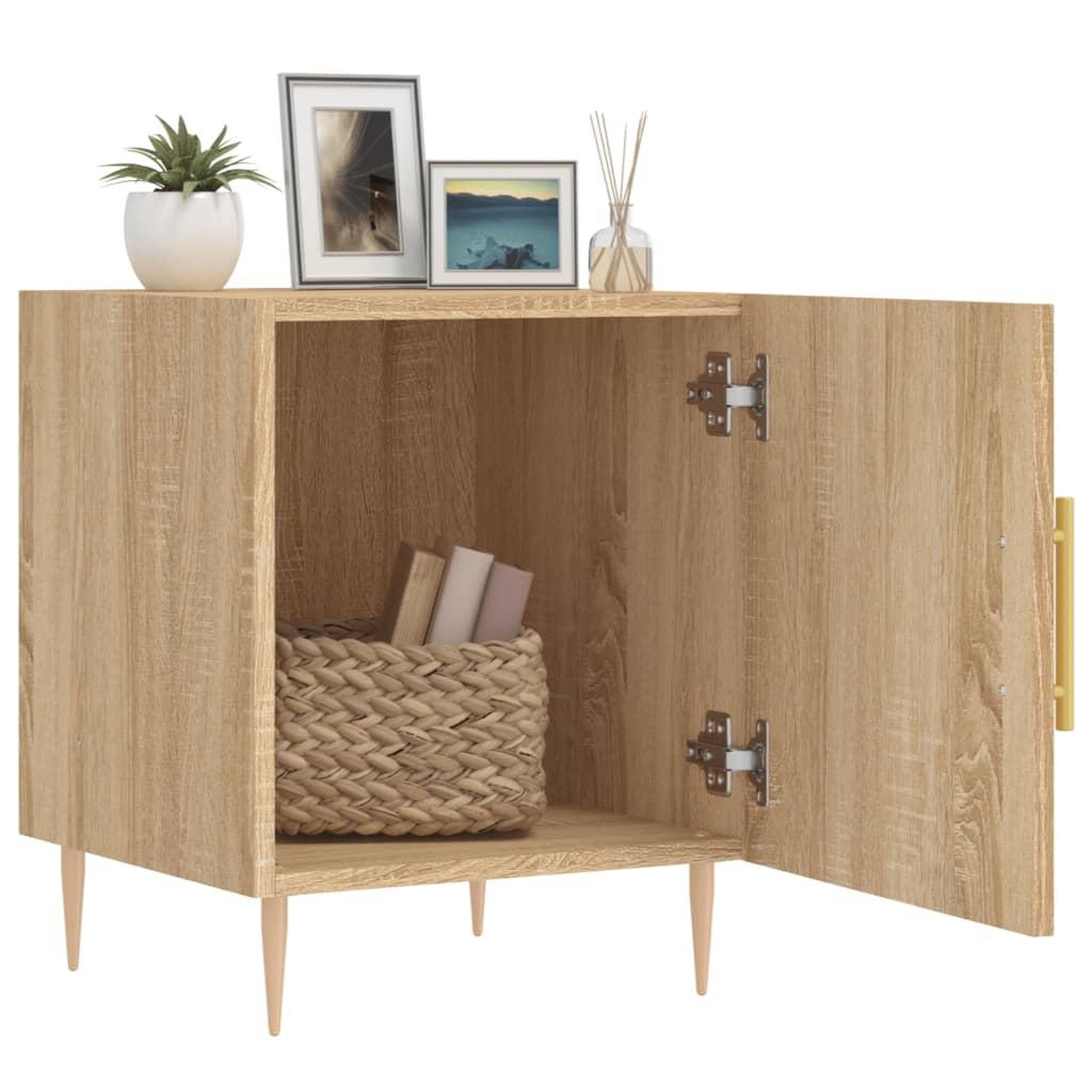 Voir la diapositive 3 : VIDAXL Tables de chevet 2 pcs chene sonoma 40x40x50 cm bois ingenierie