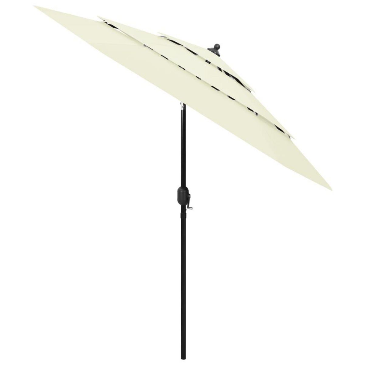 VIDAXL Parasol de jardin a 3 niveaux avec mat en aluminium sable 2,5 m