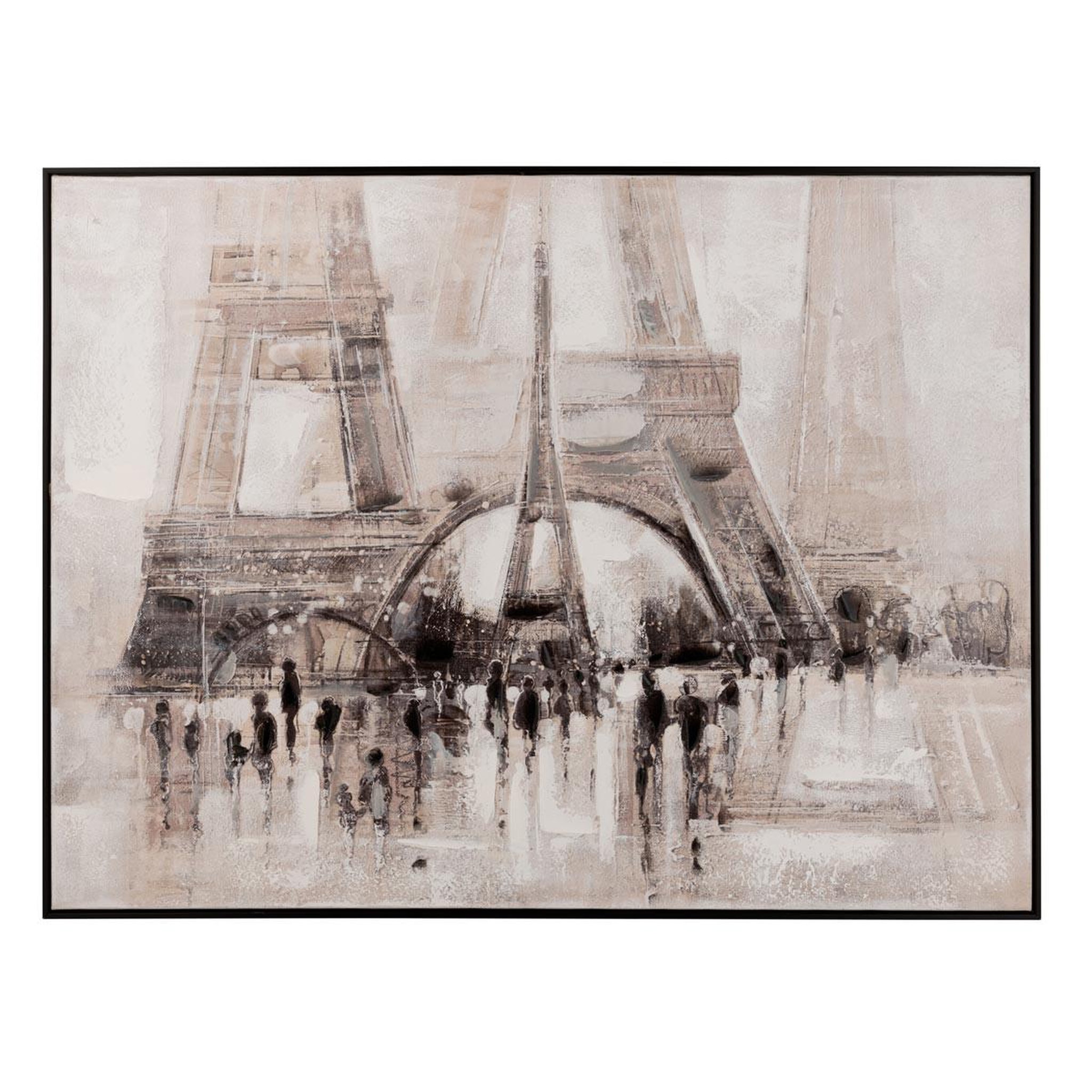 J-LINE Tableau déco  tour eiffel  90x120cm beige