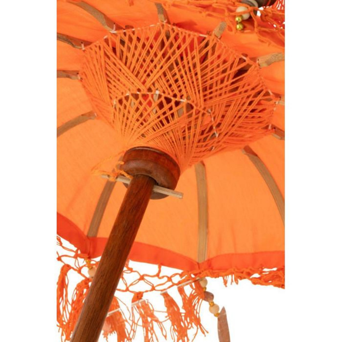 Paris Prix Parasol Déco Avec Pompons  Dayu  85cm Orange