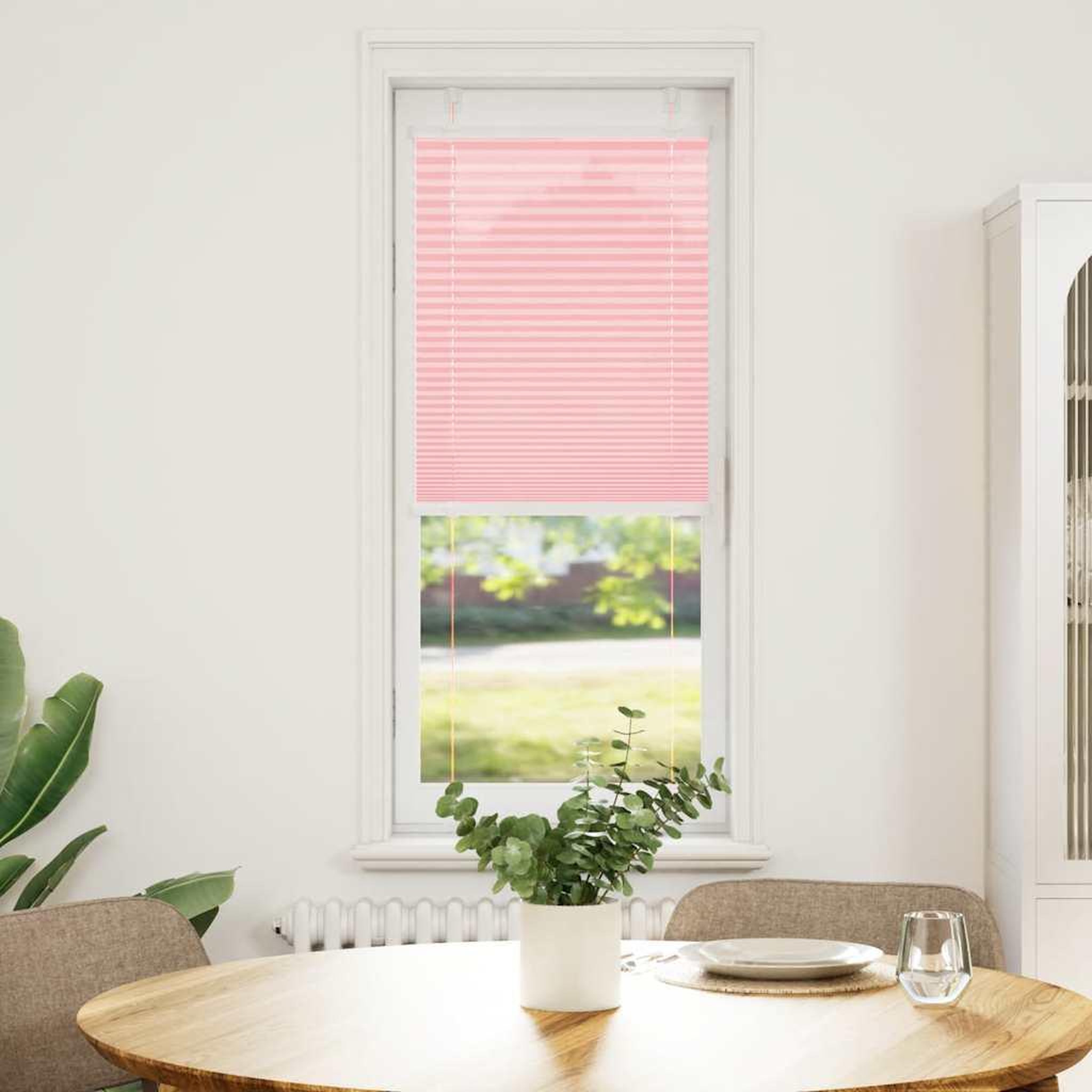 Voir la diapositive 2 : VIDAXL Store plisse rose 45x100 cm largeur du tissu 44,4 cm polyester