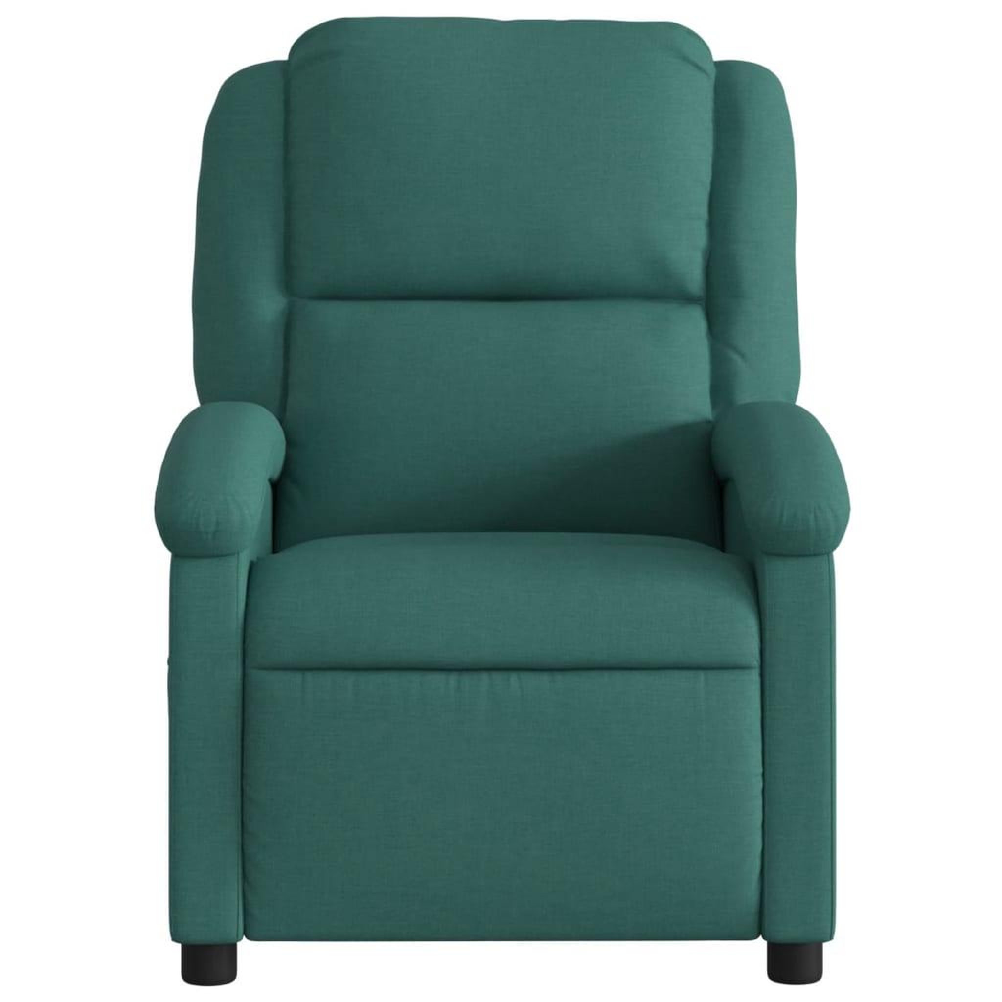 Voir la diapositive 3 : VIDAXL Fauteuil inclinable Vert fonce Tissu