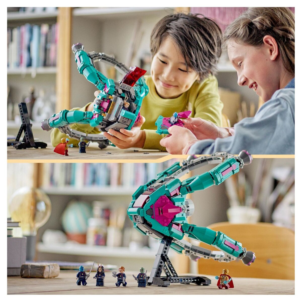 LEGO Marvel 76255 Le Nouveau Vaisseau des Gardiens Volume 3, Jouet Navette Spatial des Gardiens de la Galaxie avec Minifigurines Mantis, Drax & Star-Lord, Cadeau Super-Héros